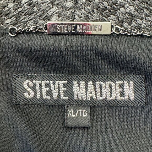 Steve Madden Zip Up Tie Front Trench Coat Women XL Charcoal Gray - Picture 6 of 11